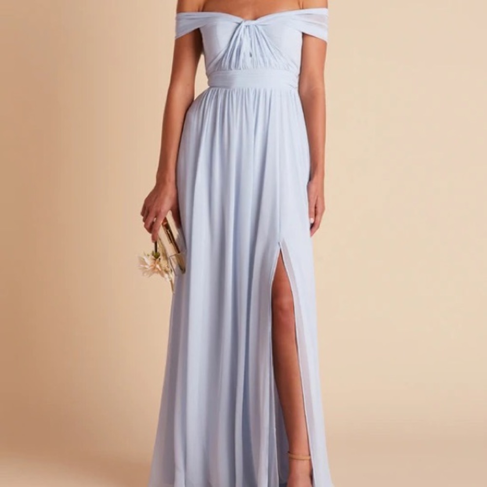 Birdy Grey Grace Convertible Dress Ice Blue Chiffon Size Large
